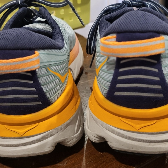 Hoka Womens Bondi 7 Blue Running Sneakera Shoes Size 9.5 - Picture 5 of 13